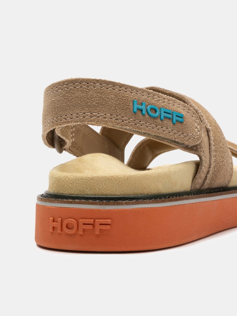 HOFF レザー ロード レディース サンダル Camel Japan | T8I-8212